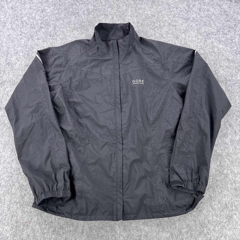 GORE Running Wear Jacket Womens Large Black Performance Shell Windbreaker